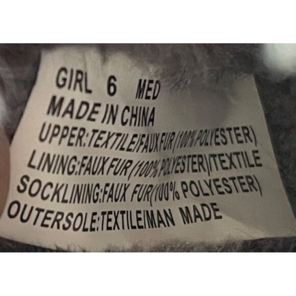 Sonoma Goods For Life Alainaa Size 6 girls winter boots Gray Faux Fur-Lined - Picture 7 of 8
